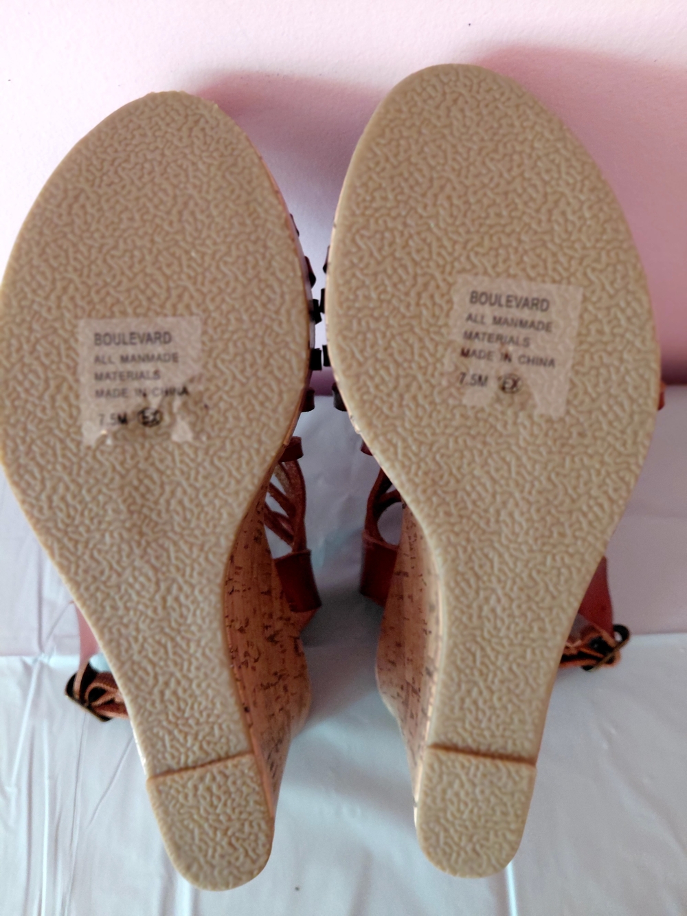 NEW without Tag Jellypop Boulevard Sz 7.5 Wedge Sandal 4 Inch Heel. - Picture 14 of 14